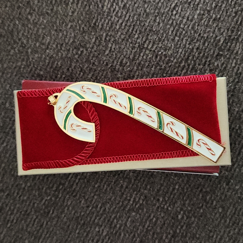 Wallace 2021 Gold-Plated Candy Cane Ornament